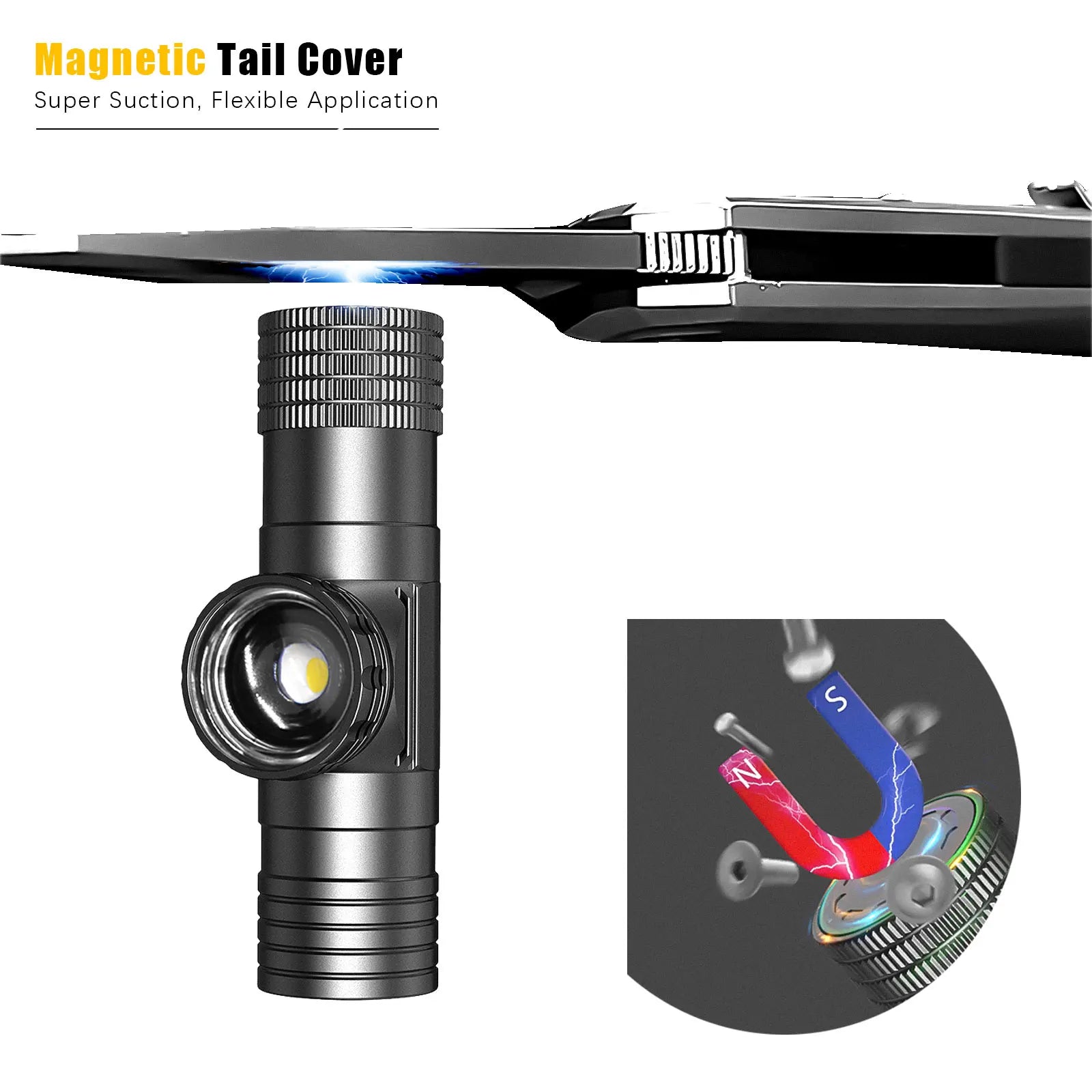 LED Wave Hand Induction Headlamp Sensor Headlight USB Magnetic Lamp
