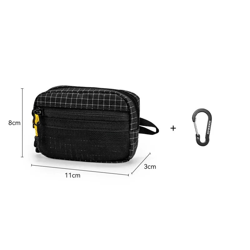 Tactical Utility Bag Durable Waterproof Zipper Mesh Pocket D Buckle Camping