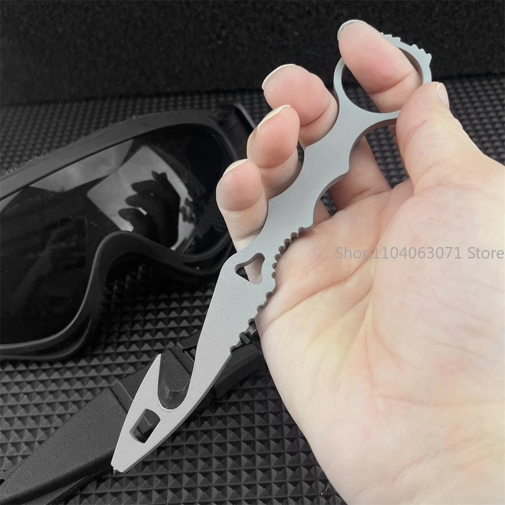 New Outdoor Rope-Cutting Straight Knife with Sheath Practical EDC Tool