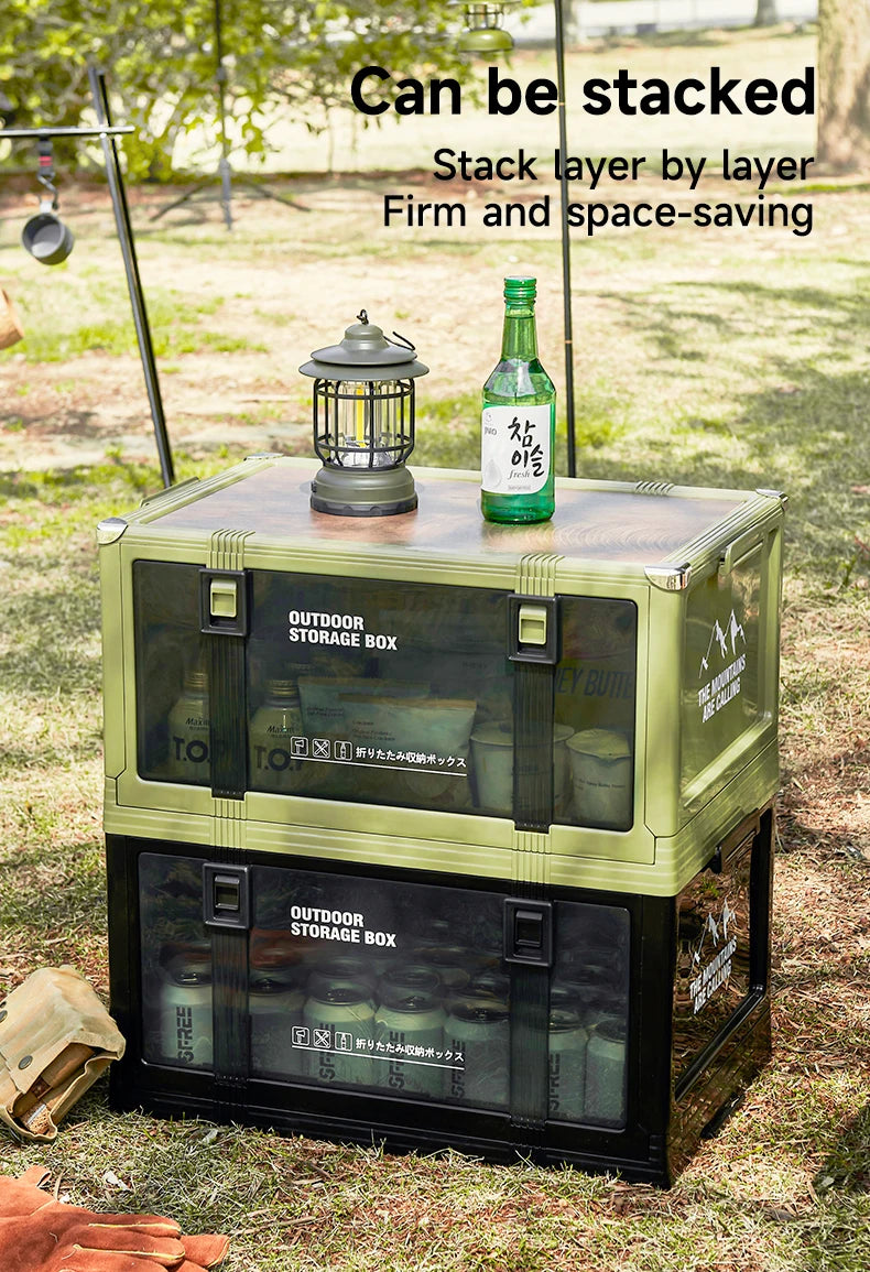 UFORU Multilayer Thickened Folding Storage Box with Lid Ideal for Outdoor