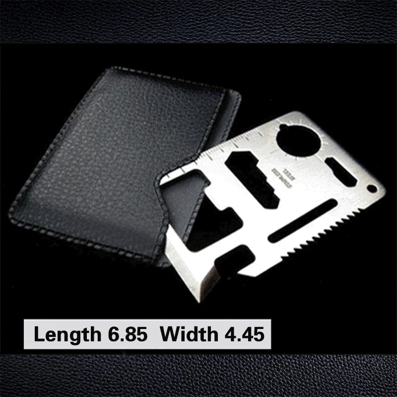 Pocket Tool Multifunction Credit Edc Outdoor Bottle Survive Gear Wallet Kit