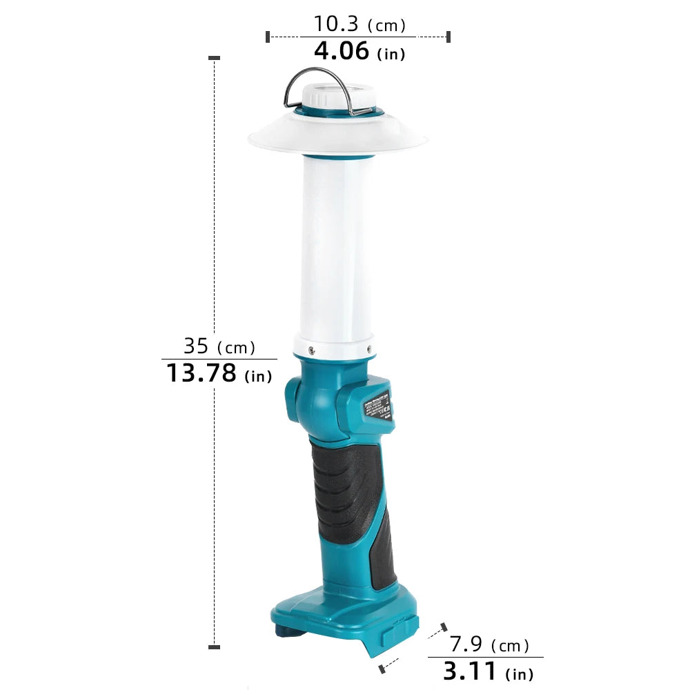 Portable Flashlight for Makita V20 Battery 800LM LED Work Light Cordless Floodlight