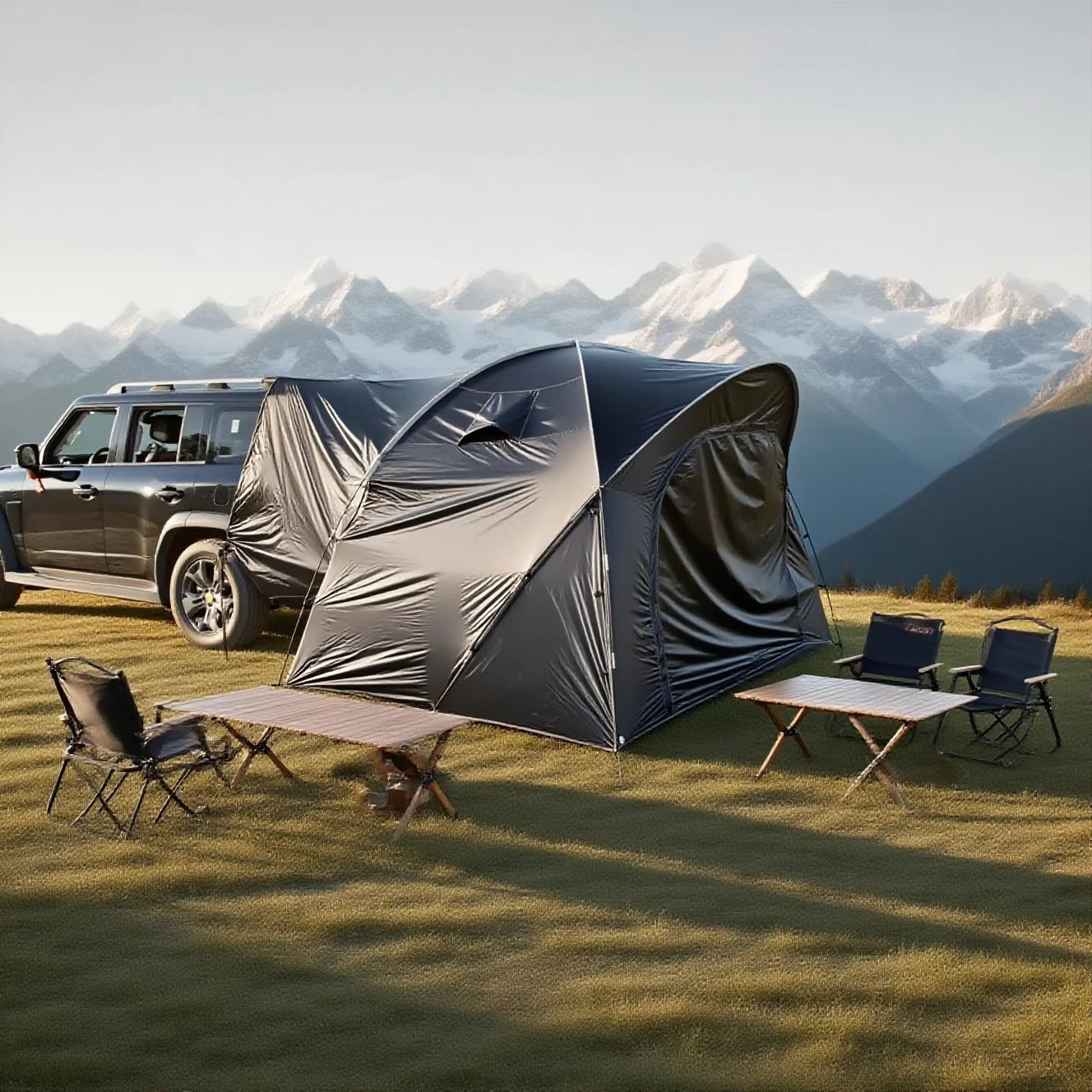 3-4 Person SUV Camping Tent PU4000 Waterproof with Mesh Bug Door