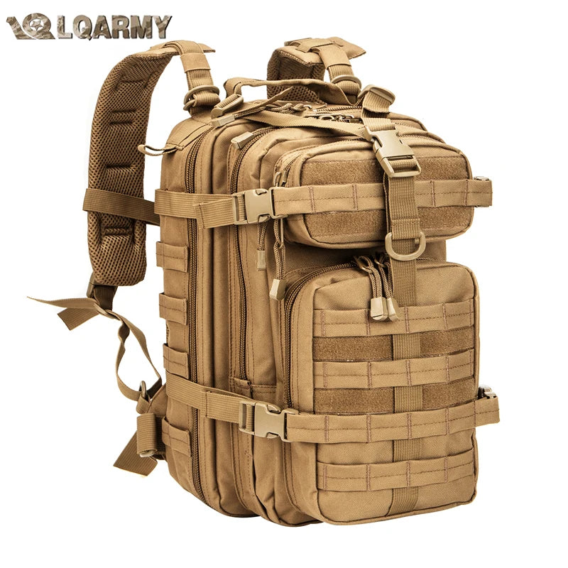LQARMY Men Mochilas Tactical Backpack 30L Nylon Outdoor Waterproof Bags