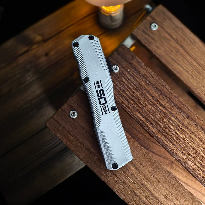 Knife Tech D2 Blade Zinc Aaluminum Handle Survival Pocket Knives Outdoor