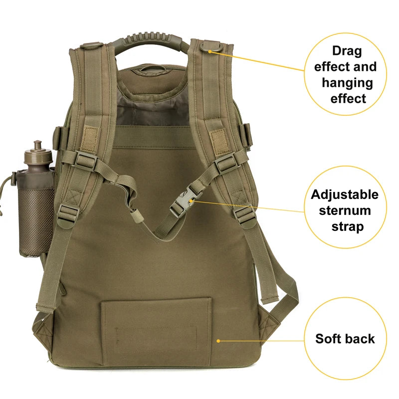 Outdoor Tactical Backpack Men's Outdoor Hiking Bag Capacity Military Army Bags
