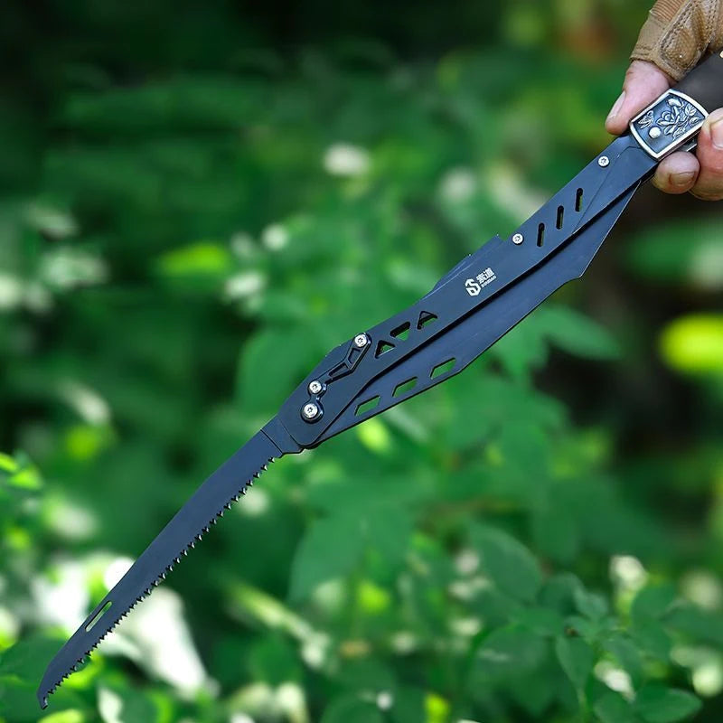 Outdoor Multifunctional Portable Folding Sickle Saw Tool for Fishing Steel Tool