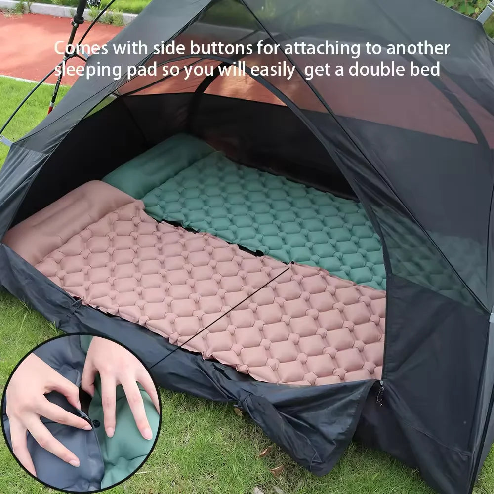 Outdoor Inflatable Camping Mats Air Cushion with Pillow Outdoor Tourist