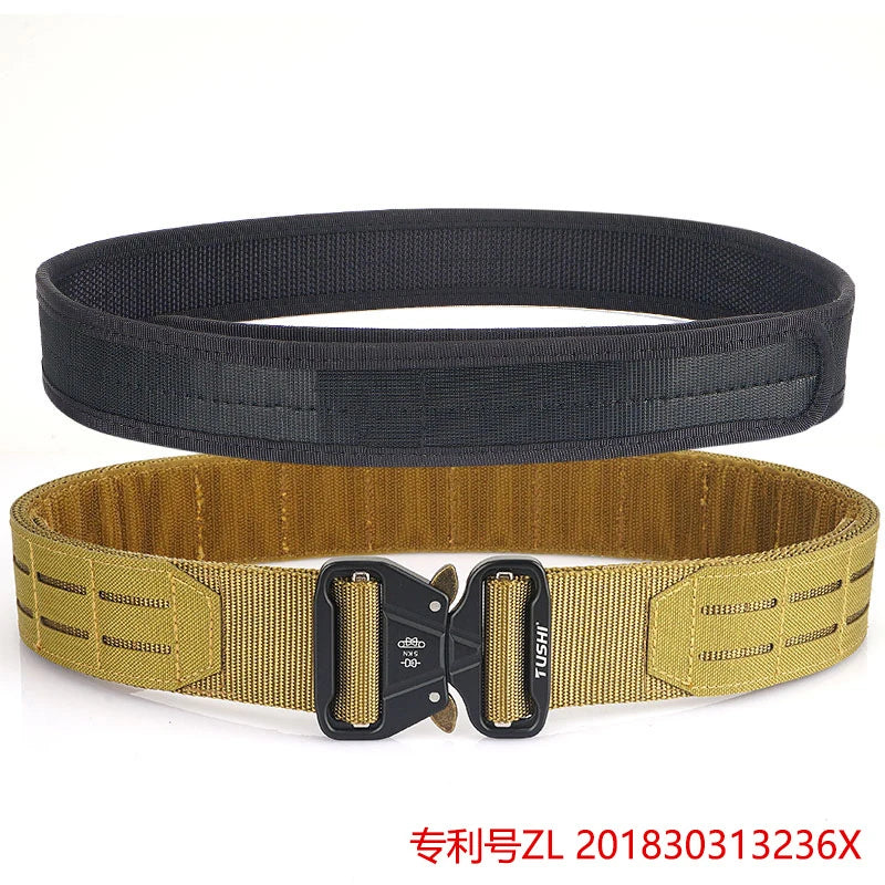 Tactical Belt 2 Inch Quick Release Ronin Camo Belt Metal Outdoor Waist Belt