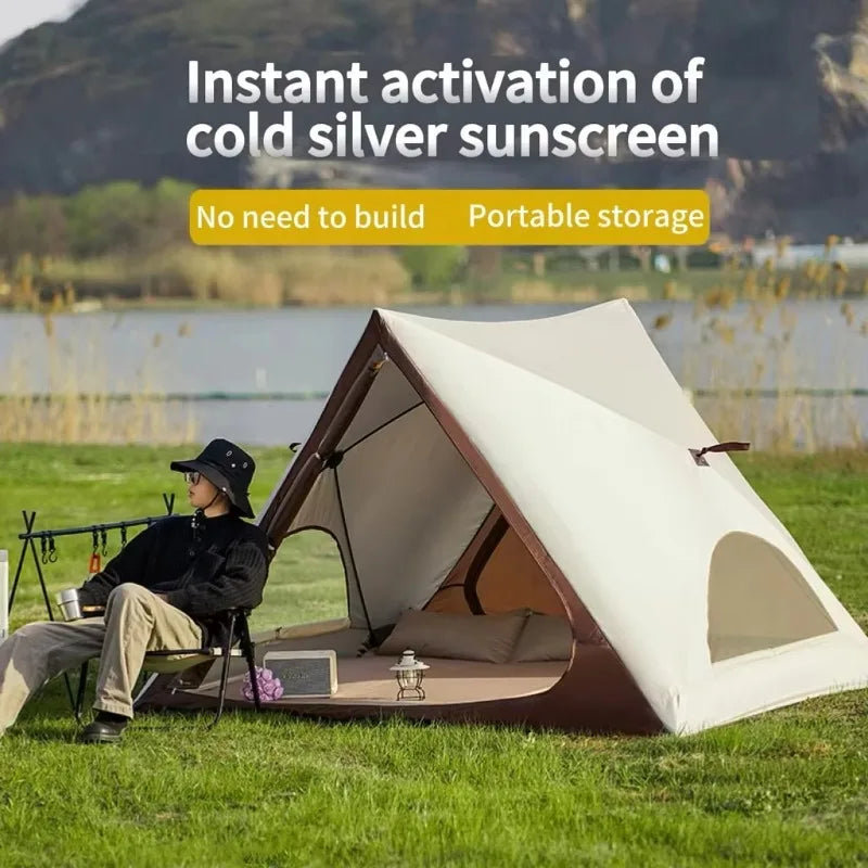 Portable Sunscreen Beach Tent Outdoor Camping Triangle Tent Fully Automatic