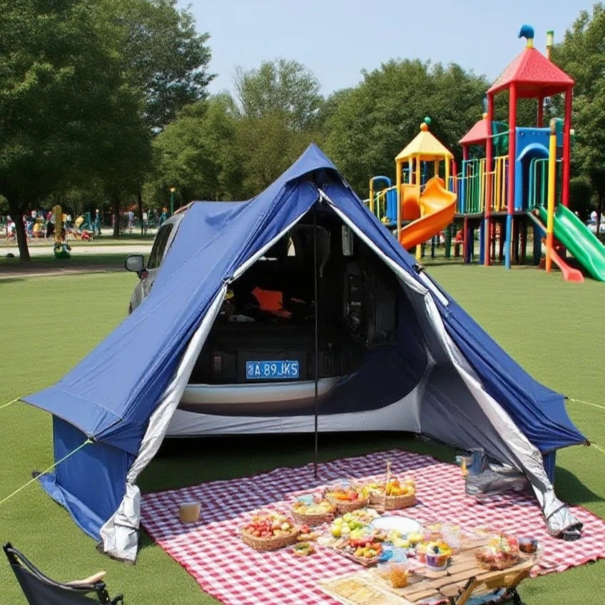 Camping Tent with Chimney & Stove Vent - 6-8 Person PU4000 Waterproof, Quic