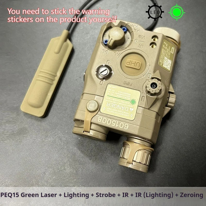 Tactical Airsoft Red Dot Green Blue IR Fill Light Laser Indicator Weapon Scout Light