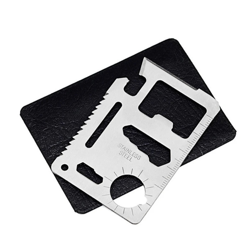 Pocket Tool Multifunction Credit Edc Outdoor Bottle Survive Gear Wallet Kit