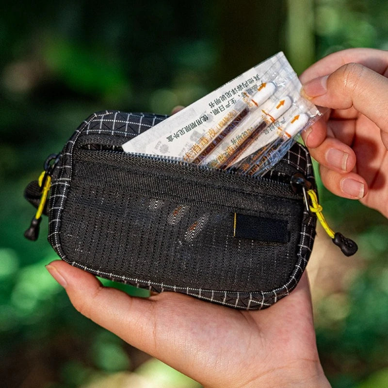 Tactical Utility Bag Durable Waterproof Zipper Mesh Pocket D Buckle Camping
