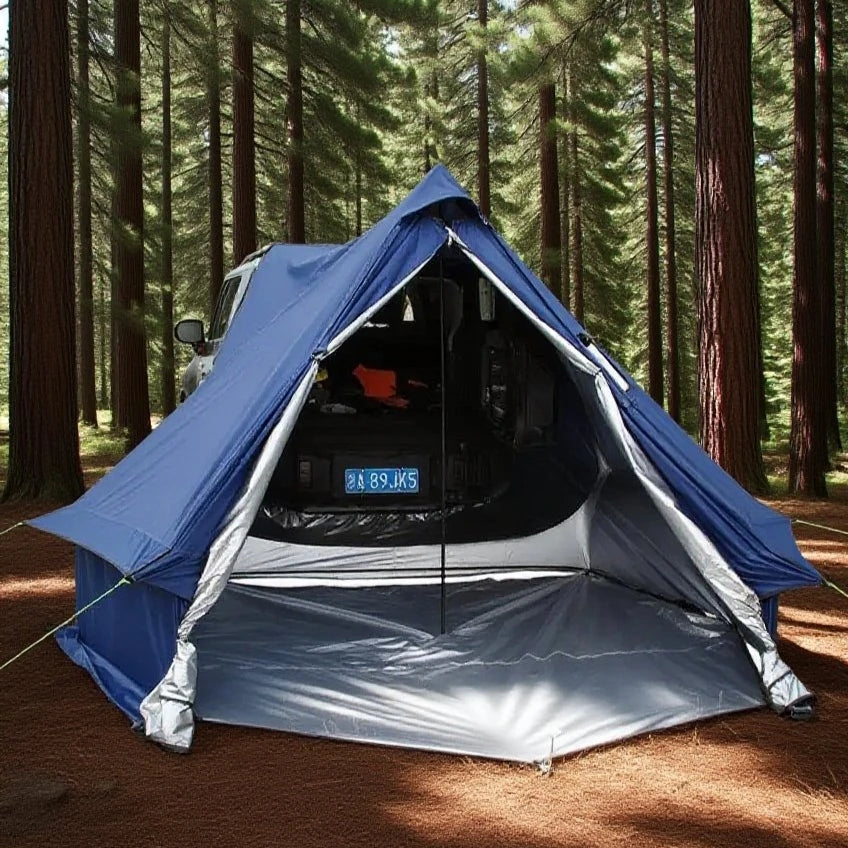 Camping Tent with Chimney & Stove Vent - 6-8 Person PU4000 Waterproof, Quic
