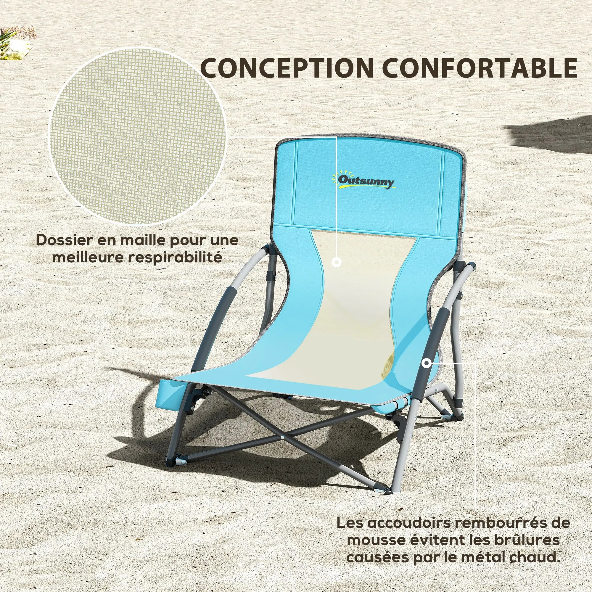 Beach Chairs Foldable Lightweight Folding Camping Chairs Carry Bag Cup