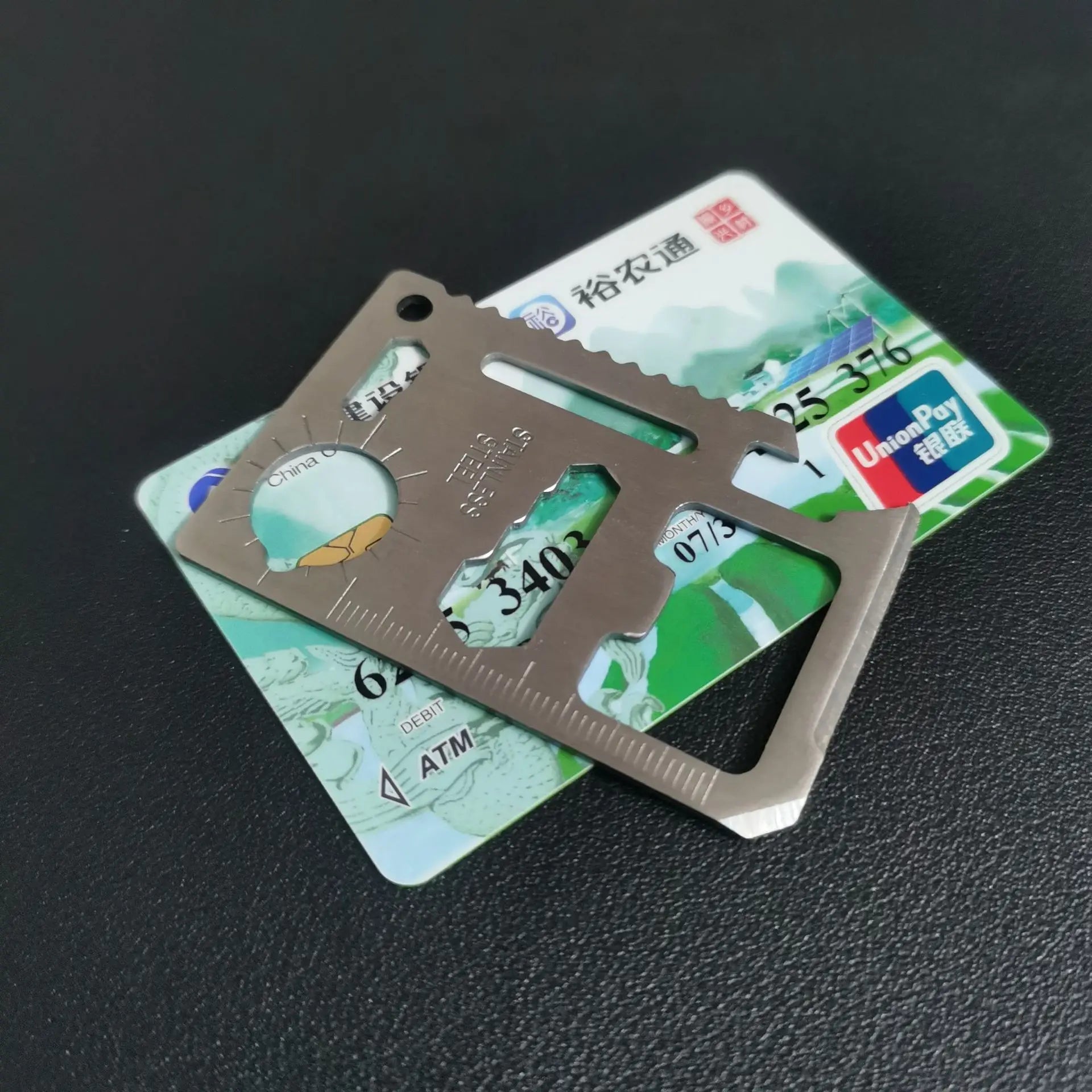 Pocket Tool Multifunction Credit Edc Outdoor Bottle Survive Gear Wallet Kit