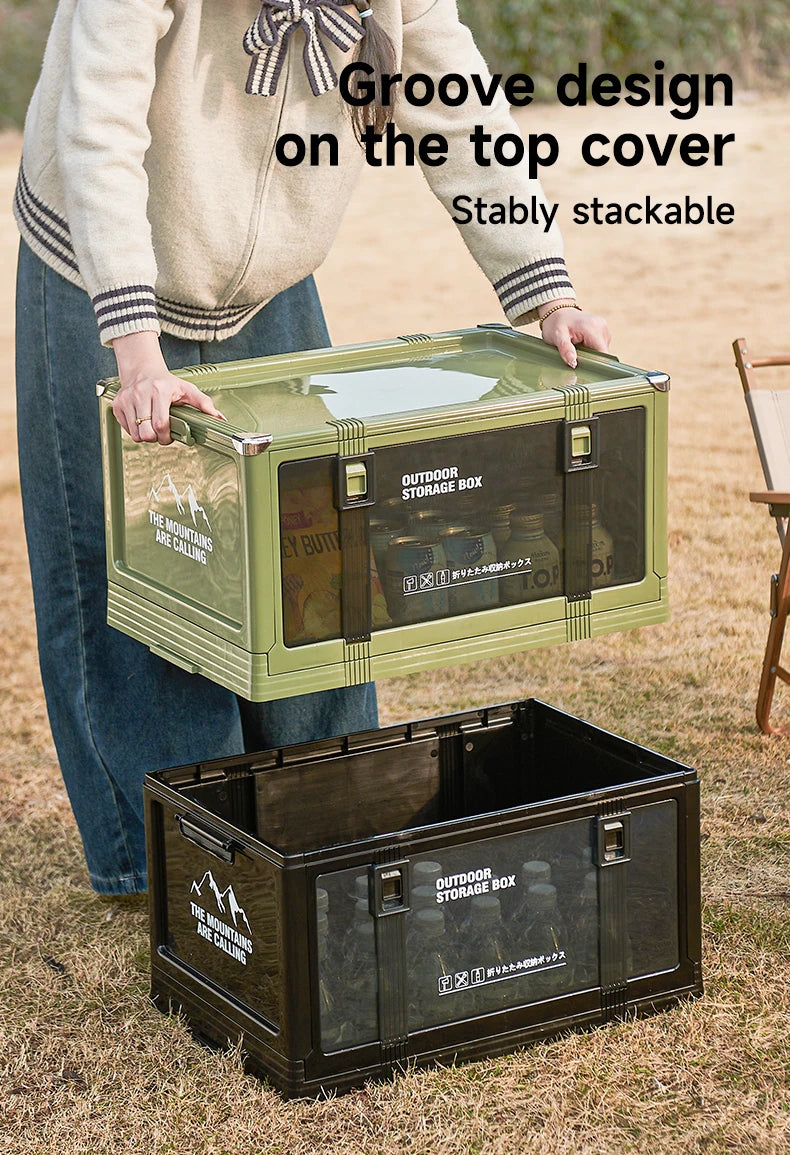 UFORU Multilayer Thickened Folding Storage Box with Lid Ideal for Outdoor