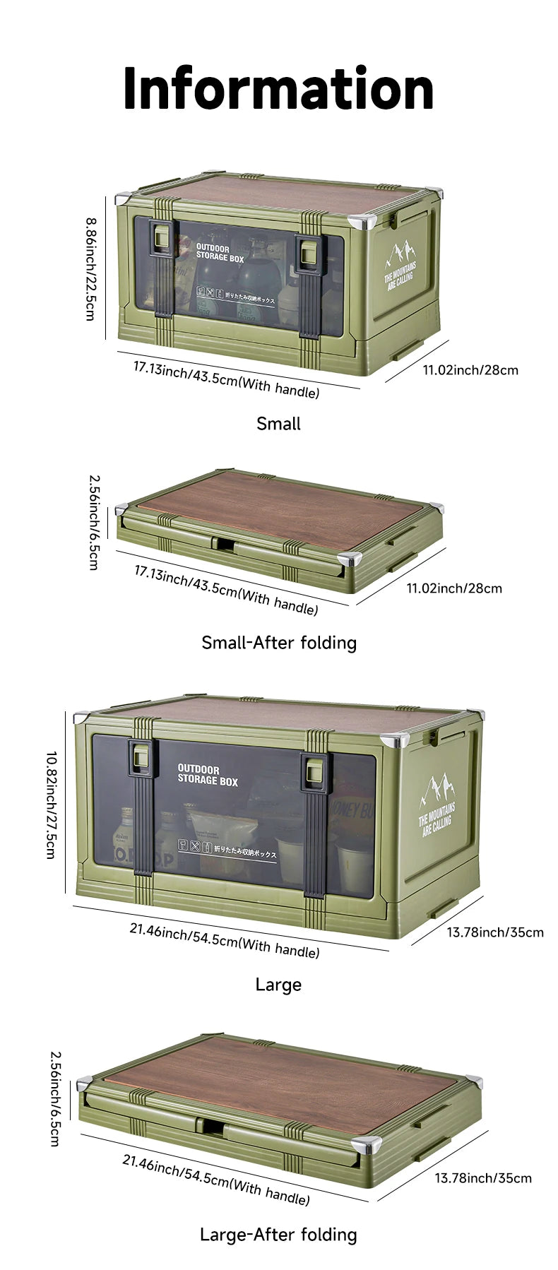 UFORU Multilayer Thickened Folding Storage Box with Lid Ideal for Outdoor