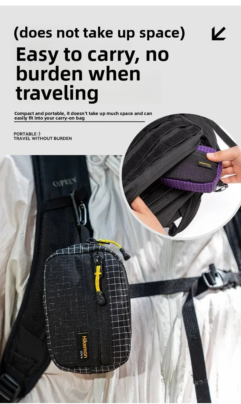 Tactical Utility Bag Durable Waterproof Zipper Mesh Pocket D Buckle Camping
