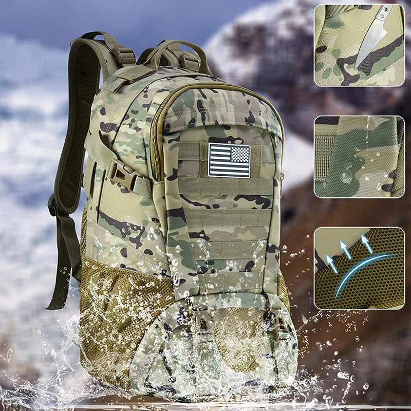 Men Tactical Backpacks Outdoor 35L Large Capacity Man Camping Backpack