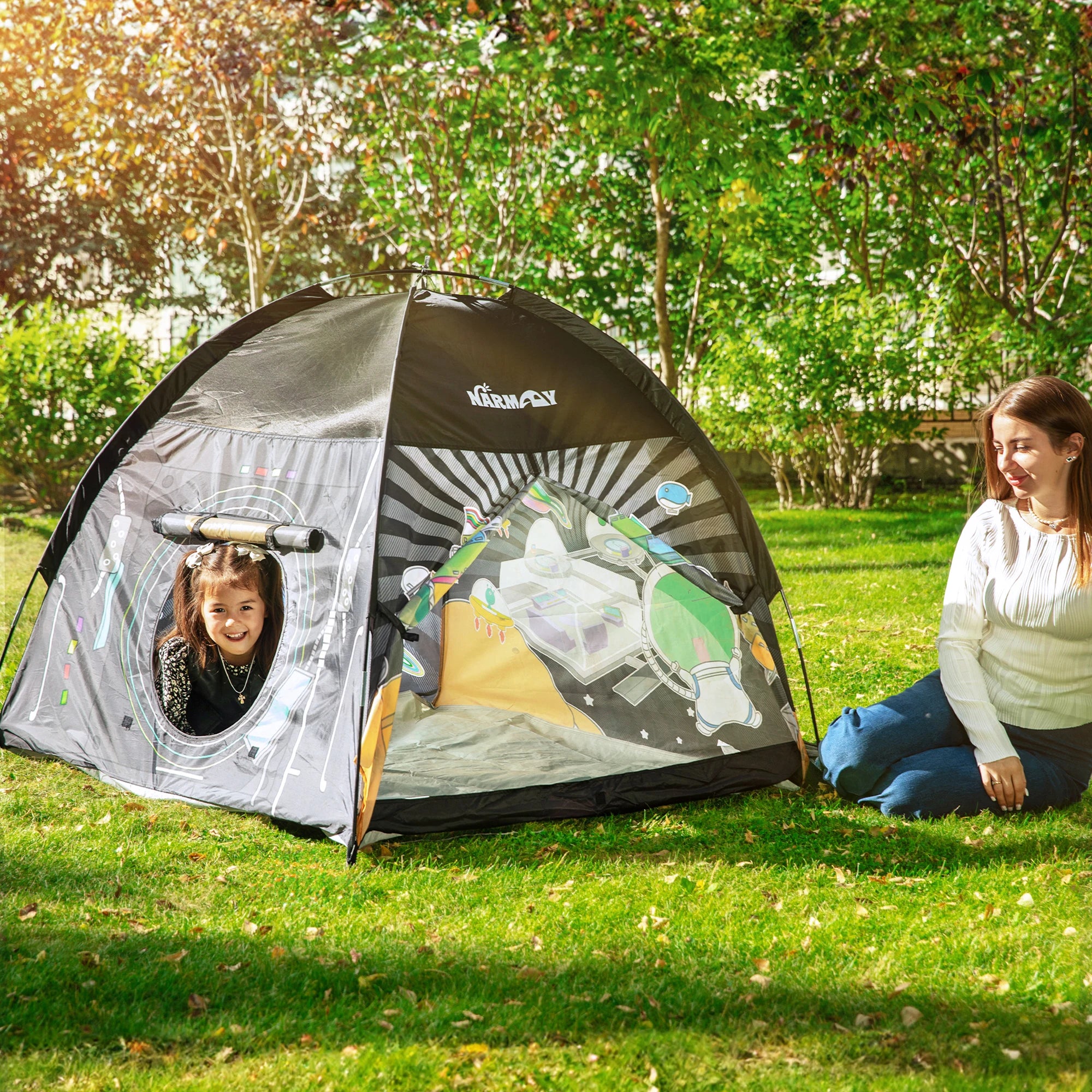 Kids Play Tent - Imaginative Popup Space Tent for Indoor Outdoor Fun