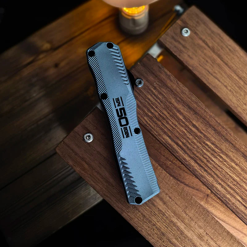 Knife Tech D2 Blade Zinc Aaluminum Handle Survival Pocket Knives Outdoor
