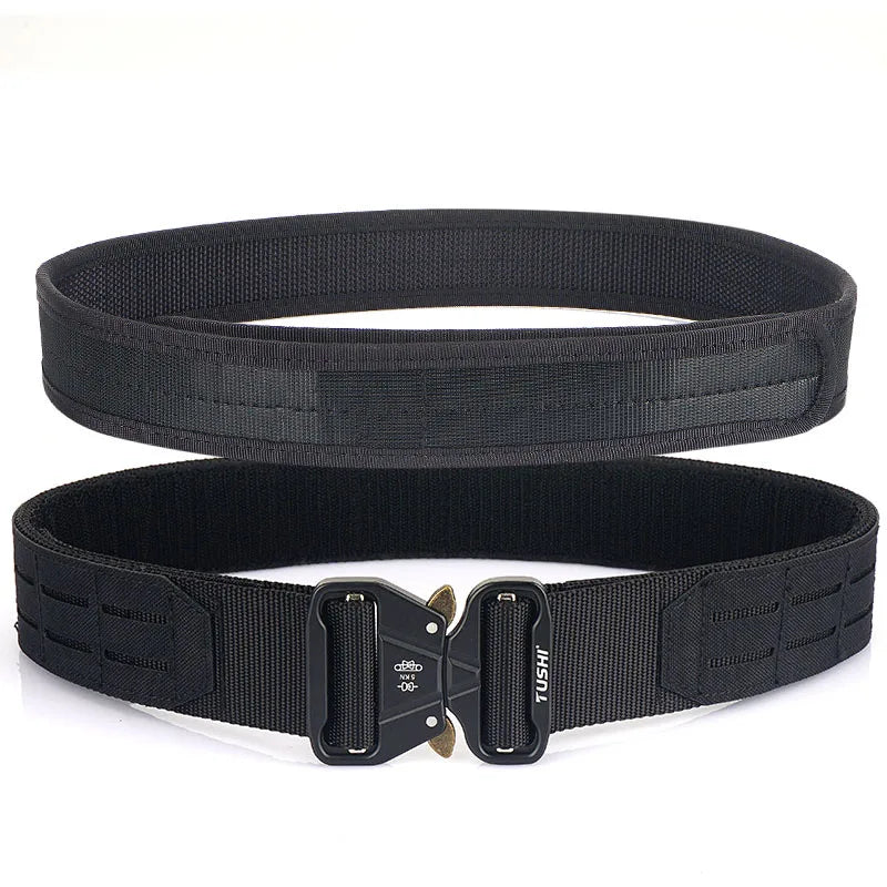 Tactical Belt 2 Inch Quick Release Ronin Camo Belt Metal Outdoor Waist Belt