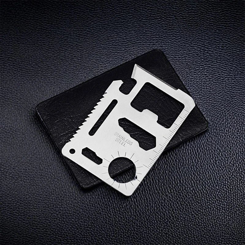 Pocket Tool Multifunction Credit Edc Outdoor Bottle Survive Gear Wallet Kit