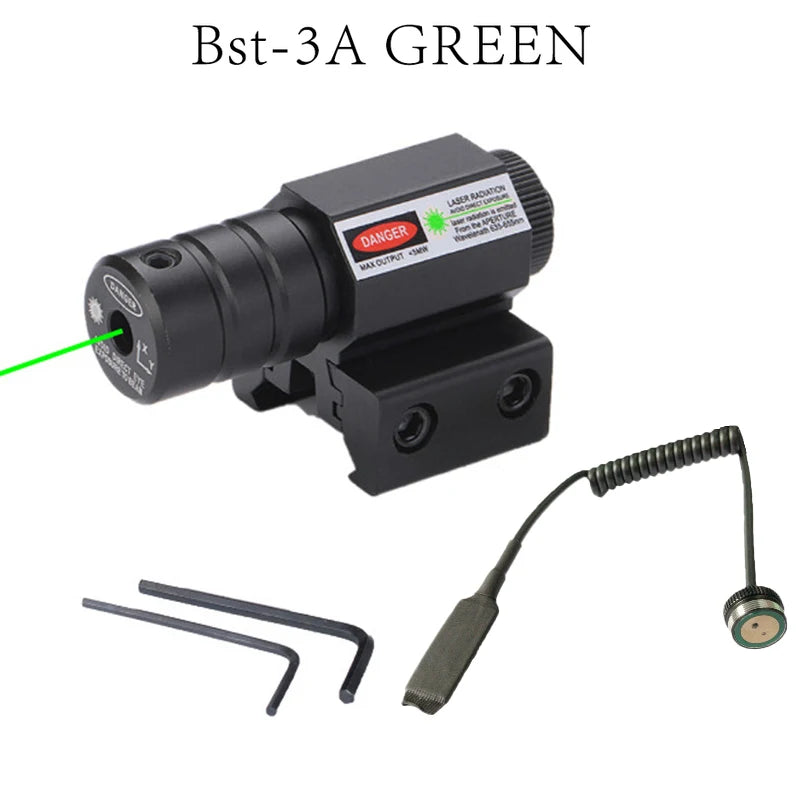 Tactical Red Dot Laser Pointer Sights Hunting with  Mount Adjustable Sight