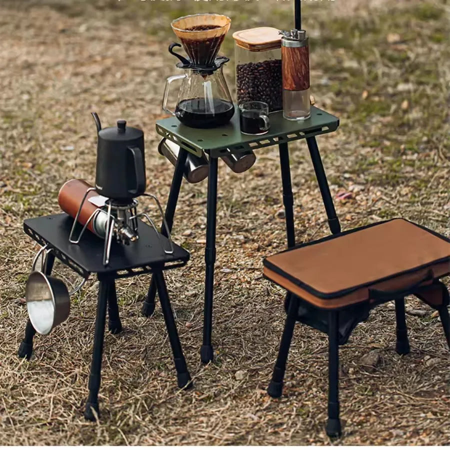 Outdoor Table And Chair Dual-Use Table, Liftable Portable Stool Outdoor Chair Desk
