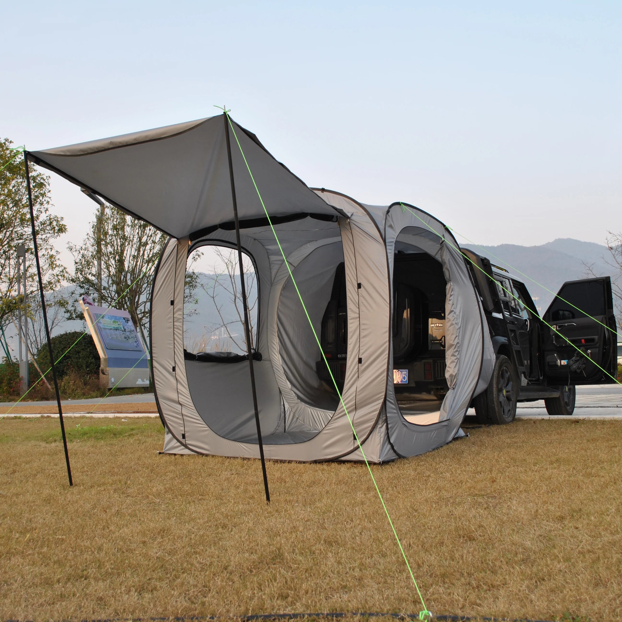 Car Tent trailer Tent, Car Tailgate Tent,Pop Up Car Rear Tent Multipurpose Truck Tent