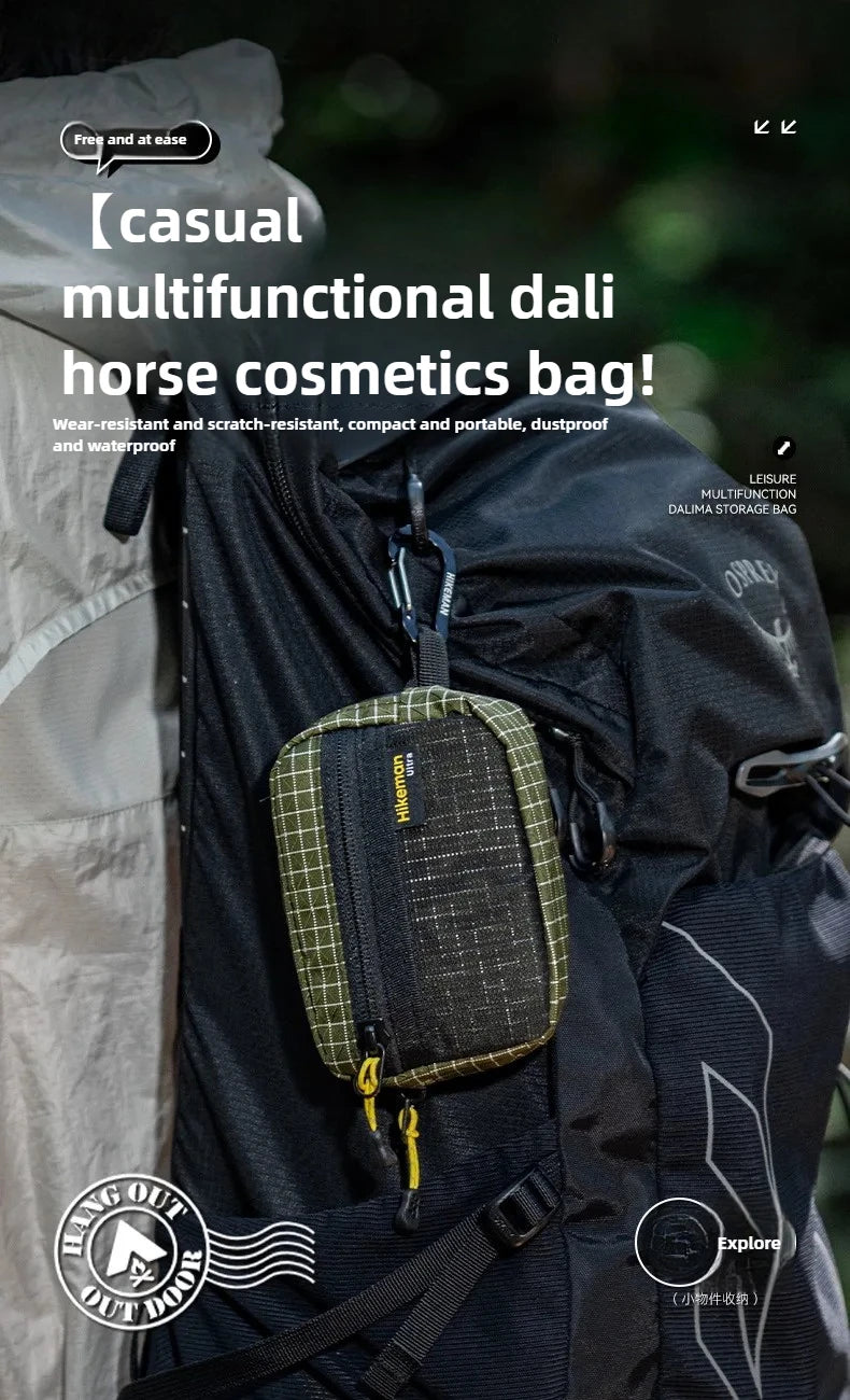 Tactical Utility Bag Durable Waterproof Zipper Mesh Pocket D Buckle Camping