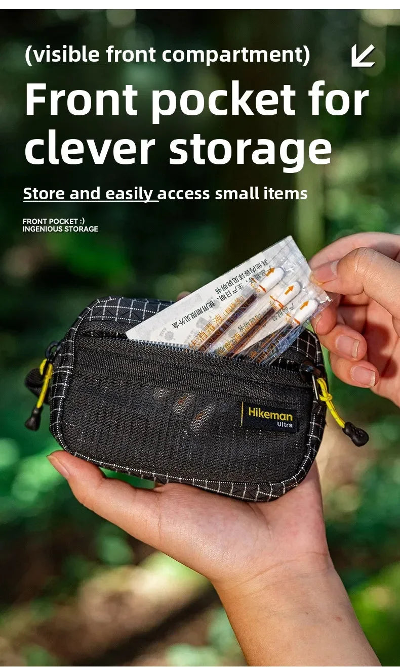 Tactical Utility Bag Durable Waterproof Zipper Mesh Pocket D Buckle Camping