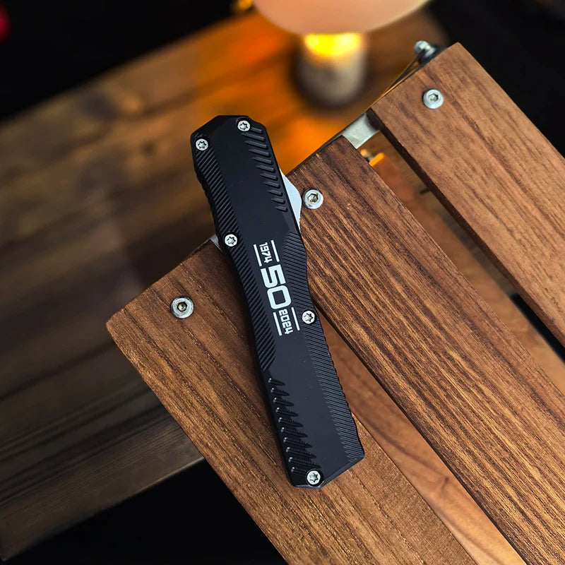 Knife Tech D2 Blade Zinc Aaluminum Handle Survival Pocket Knives Outdoor
