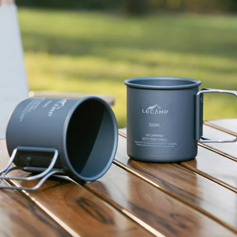 Outdoor Camping Fold Titanium Cup Travel Travel Cooking Set Cooking