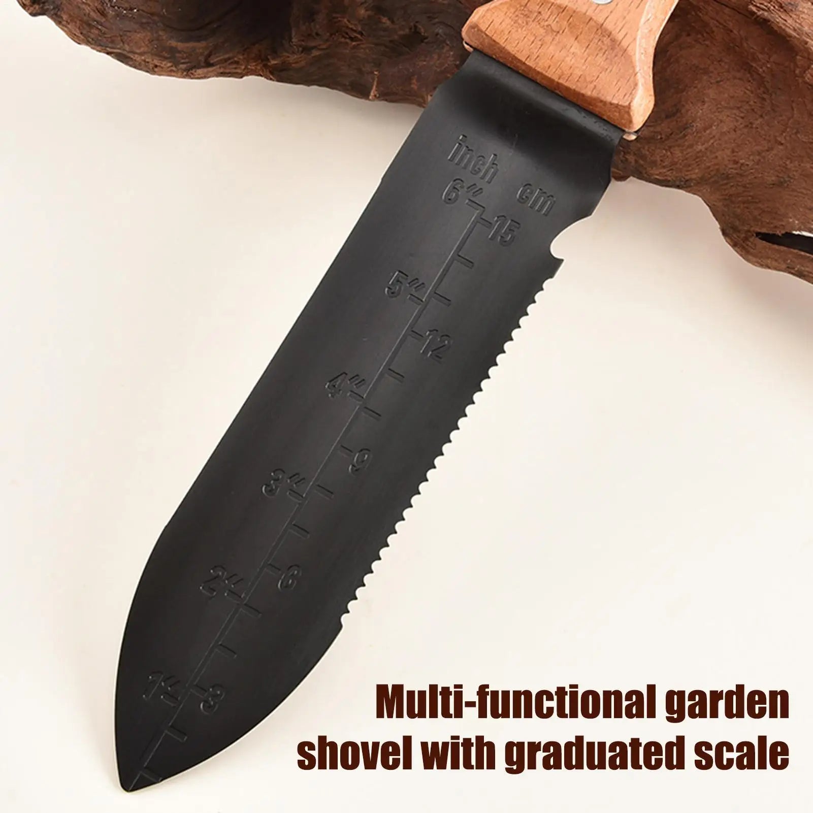 Stainless Steel Garden Shovel Ergonomic Digging Tool with Storage Bag Camping