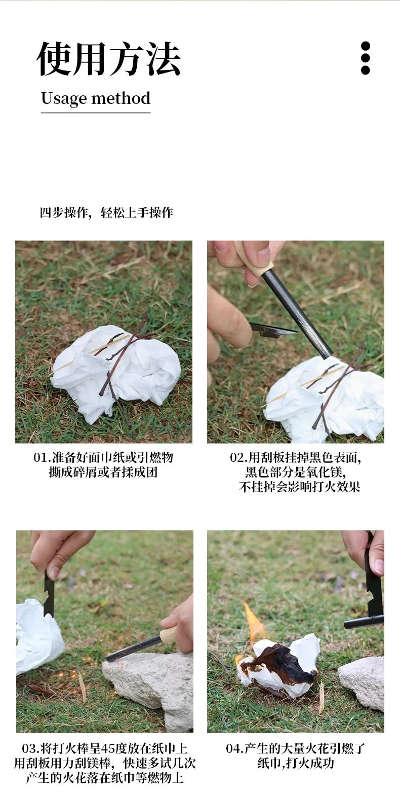 Portable Outdoor Waterproof Flint Camping Equipment Survival Tools