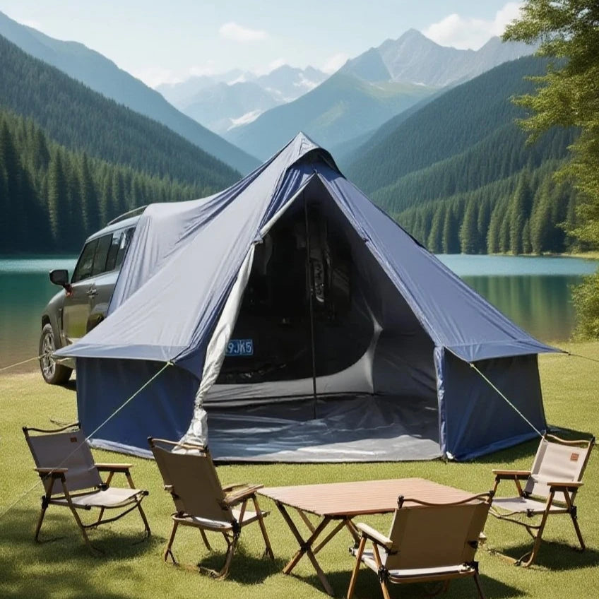 Camping Tent with Chimney & Stove Vent - 6-8 Person PU4000 Waterproof, Quic