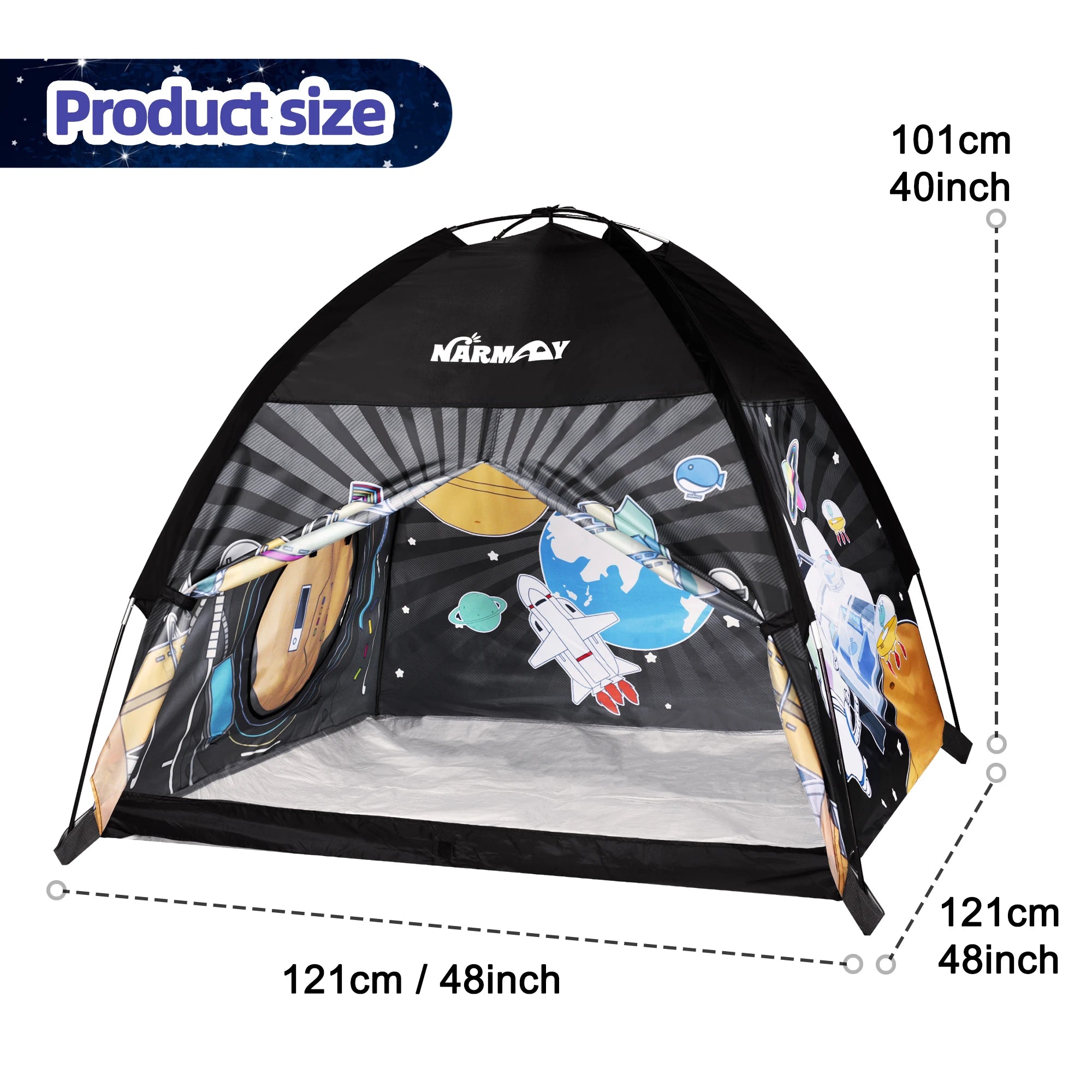 Kids Play Tent - Imaginative Popup Space Tent for Indoor Outdoor Fun