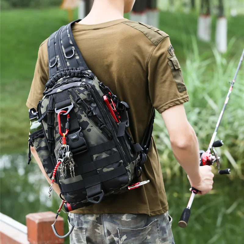 Outdoor Fishing Tackle Bag Waterproof Hiking Cycling Travel Backpack Tools