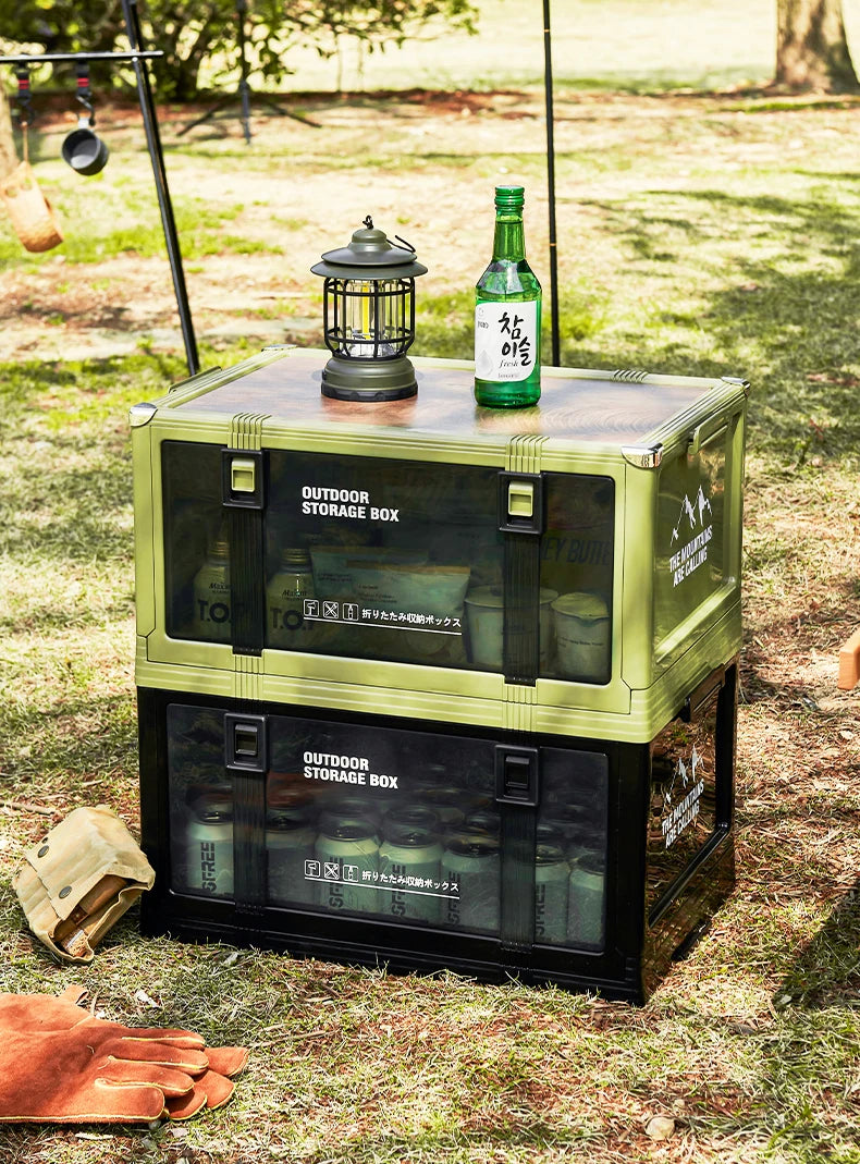 UFORU Multilayer Thickened Folding Storage Box with Lid Ideal for Outdoor