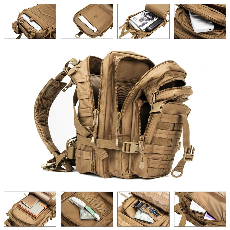 LQARMY Men Mochilas Tactical Backpack 30L Nylon Outdoor Waterproof Bags