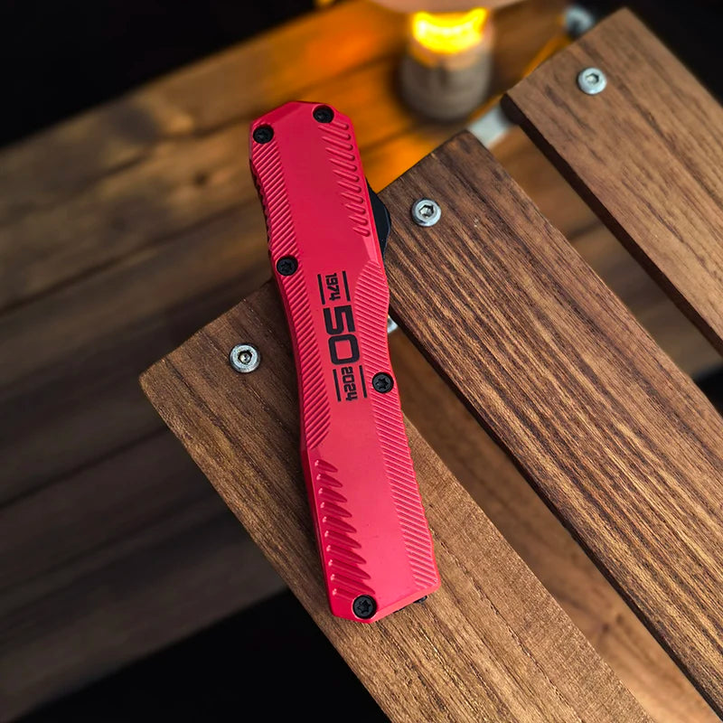 Knife Tech D2 Blade Zinc Aaluminum Handle Survival Pocket Knives Outdoor