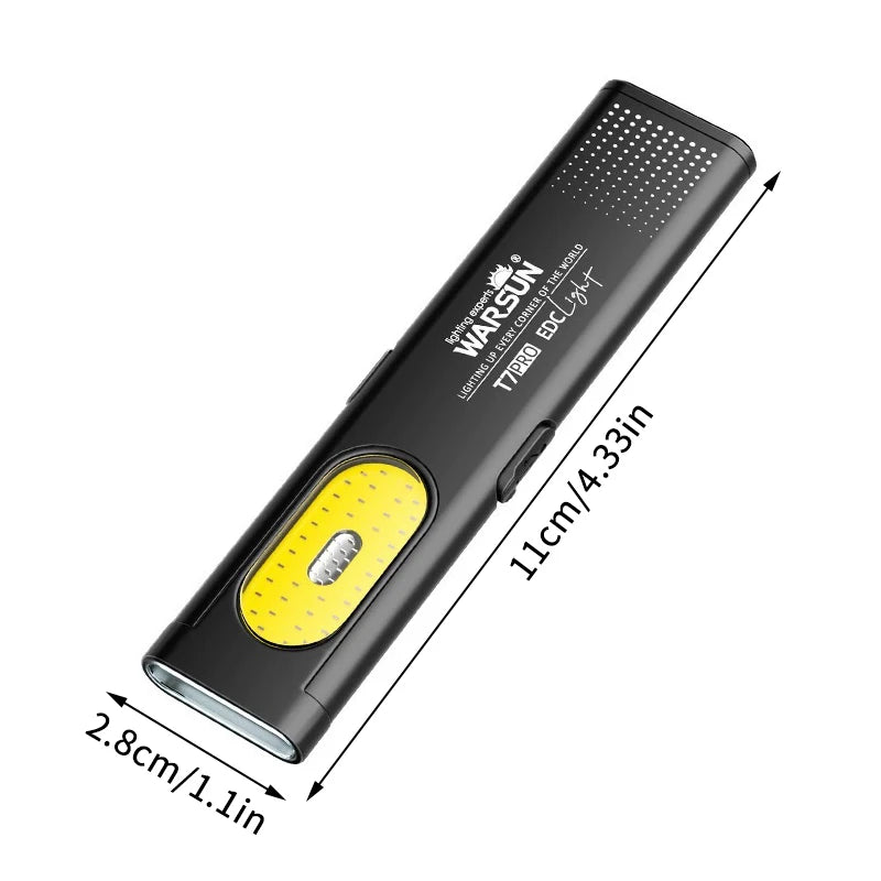 1PCS NEW USB-C Keychain Flashlight - Rechargeable LED Mini Torch Pocket Light