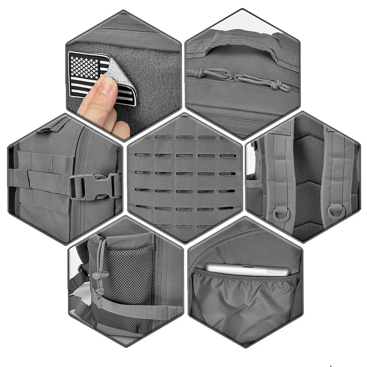 Tactical Backpack School Bag Gym Rucksack Treeking with Dual  camping