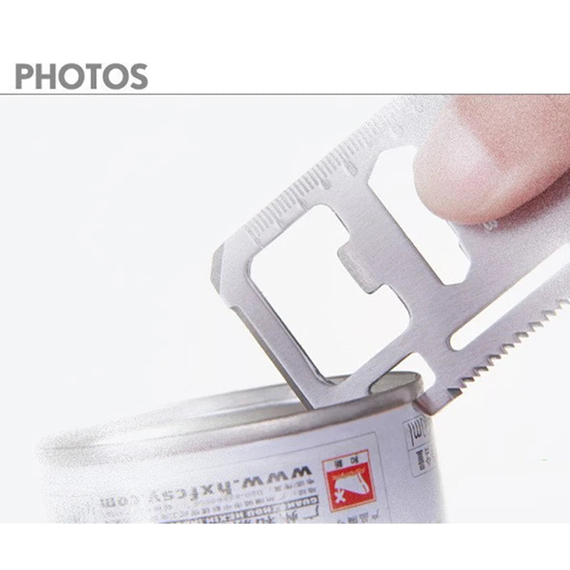 Pocket Tool Multifunction Credit Edc Outdoor Bottle Survive Gear Wallet Kit