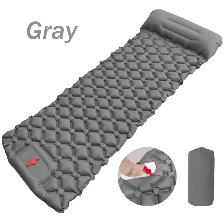 Outdoor Inflatable Camping Mats Air Cushion with Pillow Outdoor Tourist