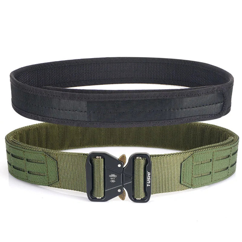 Tactical Belt 2 Inch Quick Release Ronin Camo Belt Metal Outdoor Waist Belt