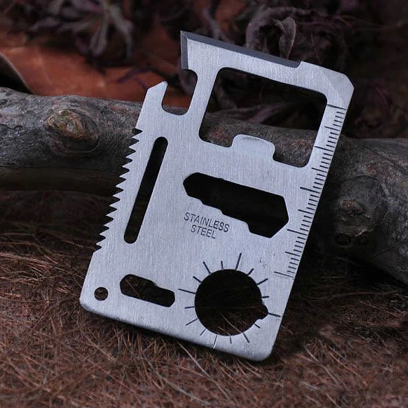 Pocket Tool Multifunction Credit Edc Outdoor Bottle Survive Gear Wallet Kit